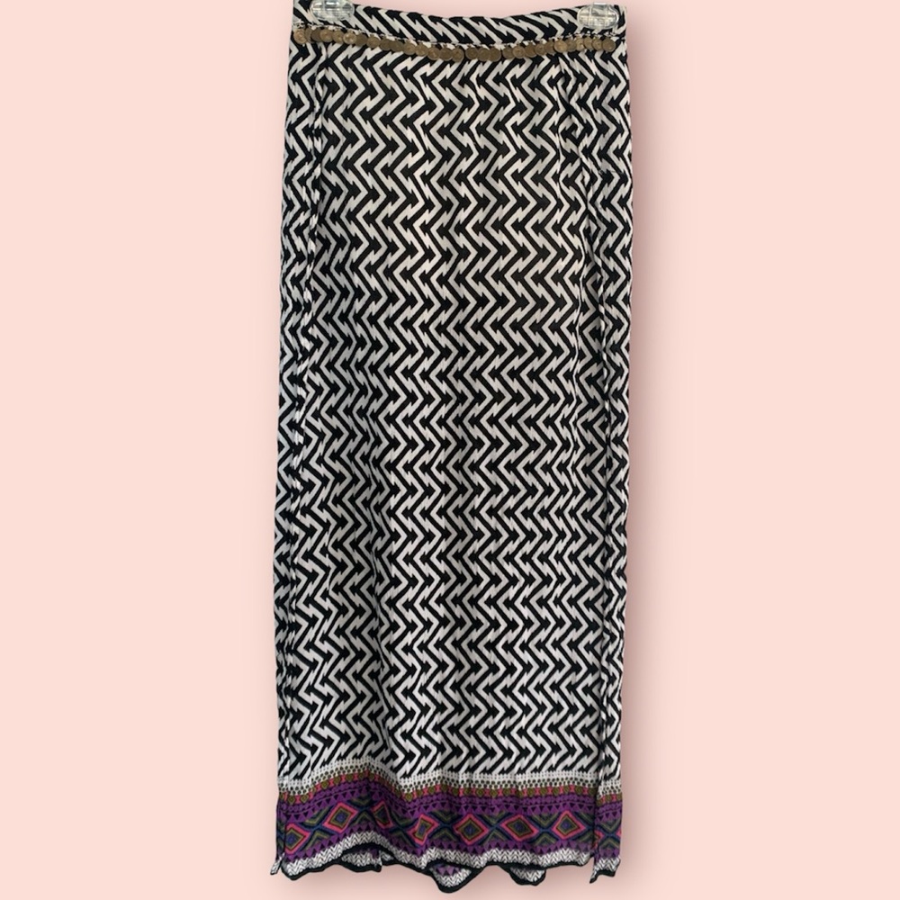 Earthbound boho printed skirt